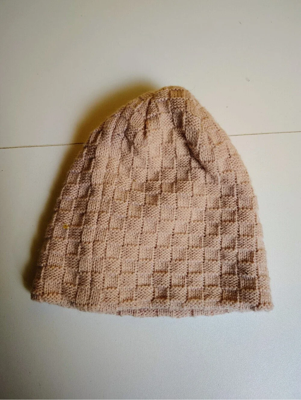 Umbro Knit Beanie Hat Unisex OSFA Dusty Pink Basketweave Sportswear Winter Cap